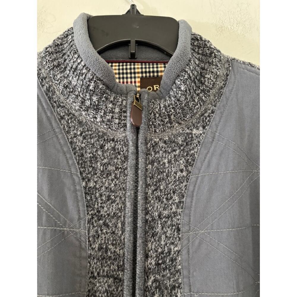 Orvis Sweater Wool Mens Medium Full Zip Warm Outdoor Plaid Lined - Picture 8 of 10